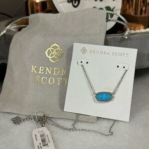 Kendra Scott Elisa necklace in silver ocean kyrocera opal, NWT!